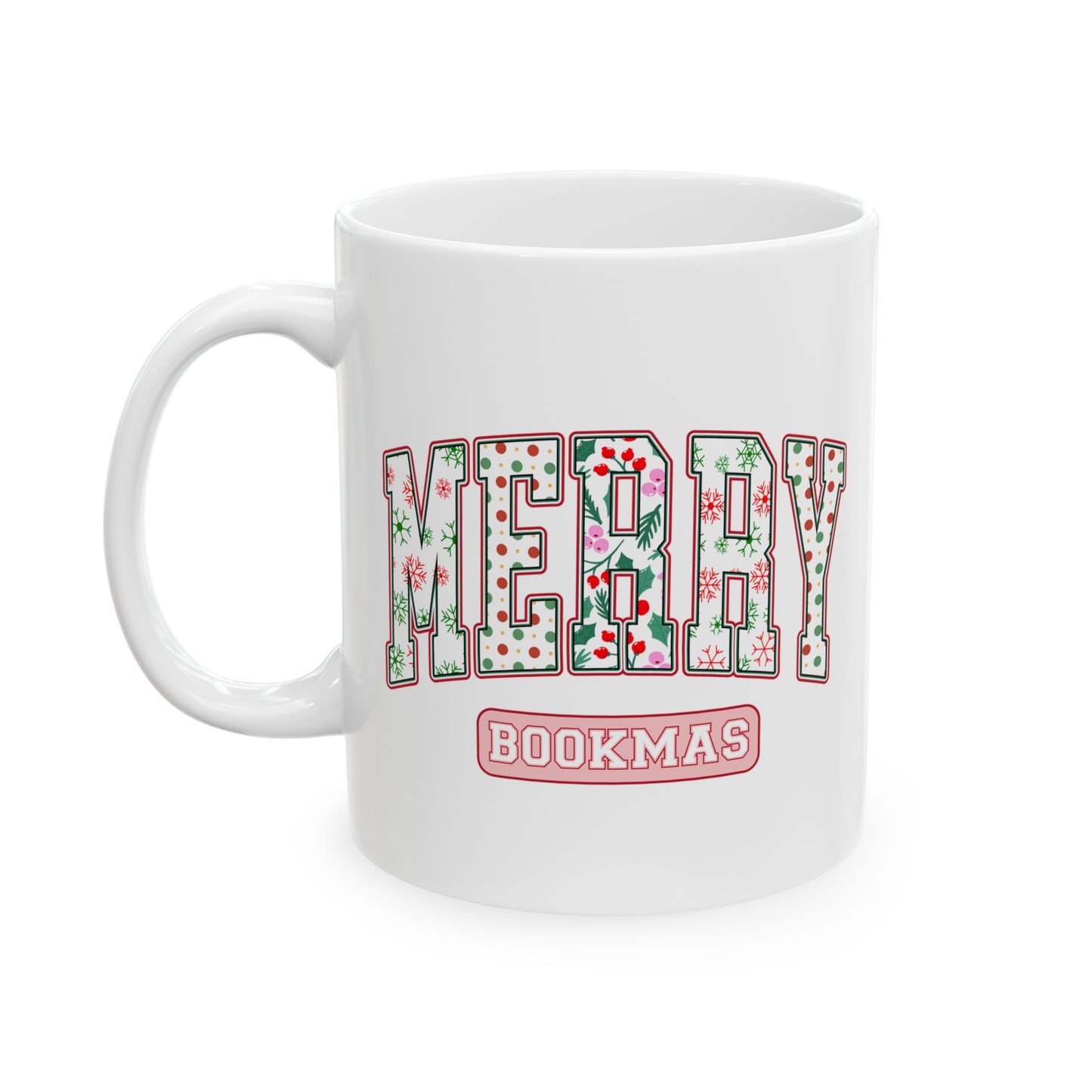 Merry Bookmas Ceramic Mug