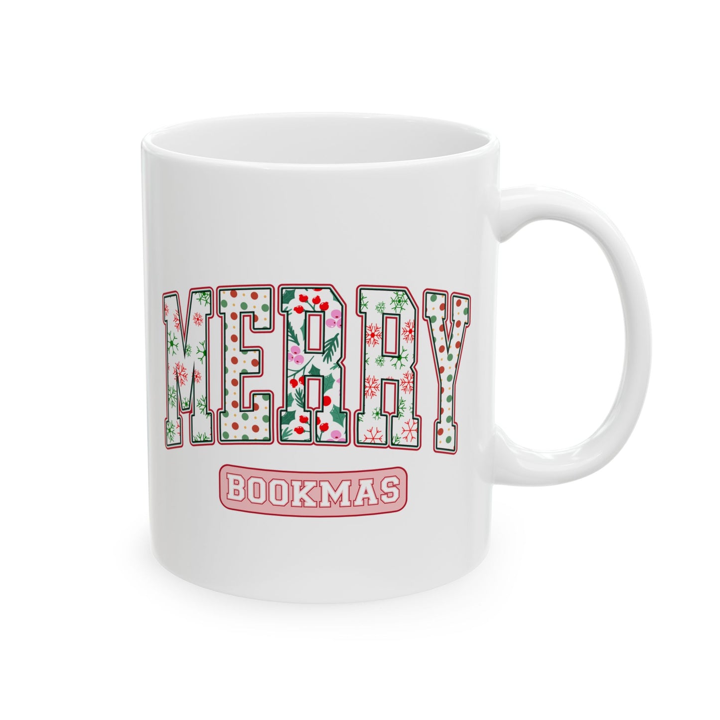 Merry Bookmas Ceramic Mug