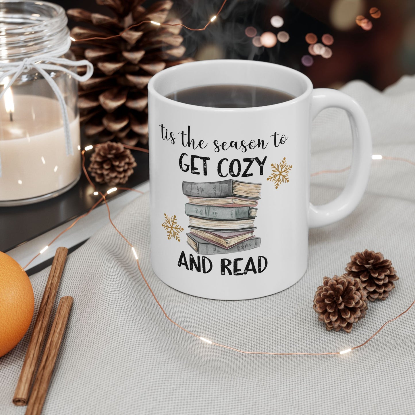 Tis The Season To Get Cozy And Read Mug